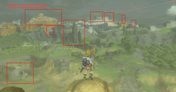 Landmarks in open world games