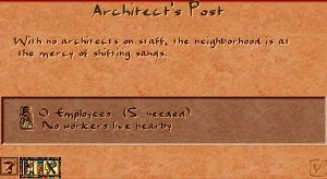 Architect's Post right-click info window