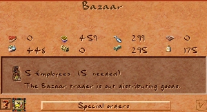 Bazaar right-click info window from the original game