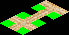 Booth placed on a road intersection