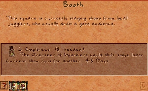 Booth right-click info window