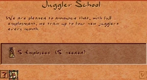 Juggler School right-click info window