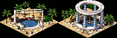 Water Supply sprites — standard (left) and upgraded (right)