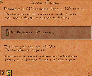 Meadow farm right-click info window from the original game