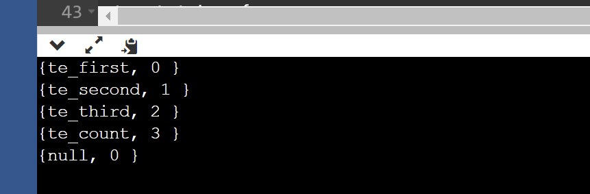Вывод значений enum'а