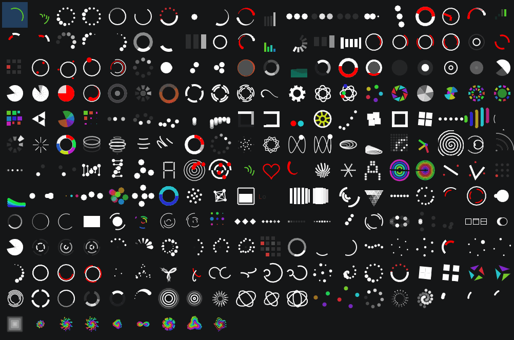 Демо анимированных спиннеров imspinner для Dear ImGui